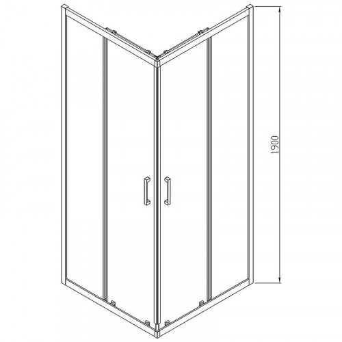 Душевой уголок Vincea Alpha 100x100 VSS-3AL100CLG профиль Брашированное золото стекло прозрачное