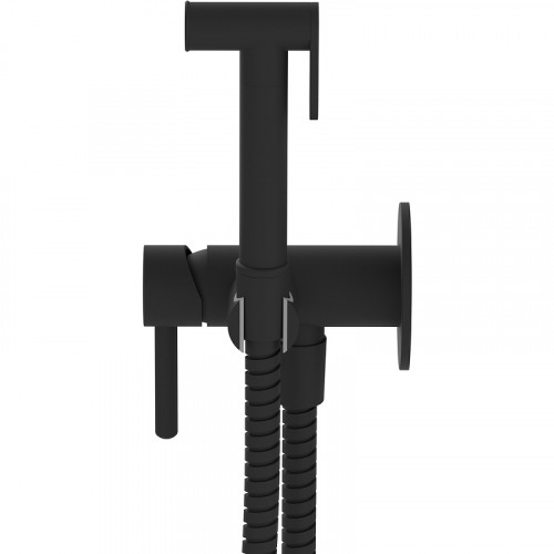 Гигиенический душ со смесителем Whitecross Y black SYSYBI2BL Черный матовый латунь встраиваемый