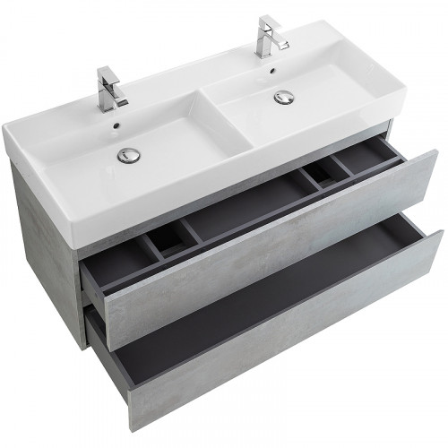 Тумба под раковину Cezares Molveno 46 120 MOLVENO 46-120-2C-SO-2-BET подвесная Beton МДФ / ЛДСП