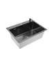 Кухонная мойка Wisent 60 WS36045B/W02-114B/W405B цвет Графит