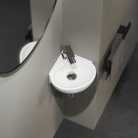 Раковина Berges Small 30 182011 Белая глянцевая фарфор подвесная, накладная