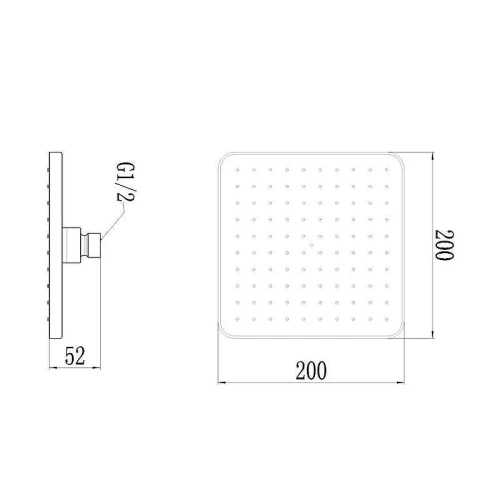 Верхний душ Savol S-FDP07C цвет Золото матовое