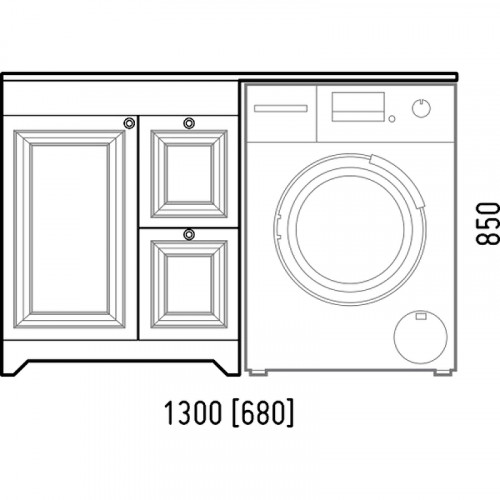 Тумба под раковину Corozo Леон 70 Z2 SD-00000726 Белая МДФ / ЛДСП