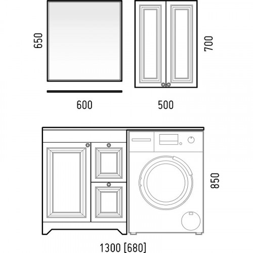 Тумба под раковину Corozo Леон 70 Z2 SD-00000726 Белая МДФ / ЛДСП