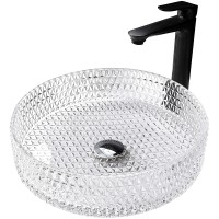 Раковина-чаша Abber Glas 40 AK2301 прозрачная стекло накладная
