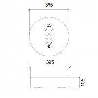 Раковина-чаша Abber Glas 40 AK2301 прозрачная стекло накладная