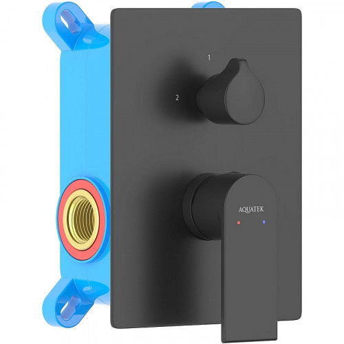 Смеситель для душа Aquatek Лира AQ1446MB Черный матовый латунь встраиваемый