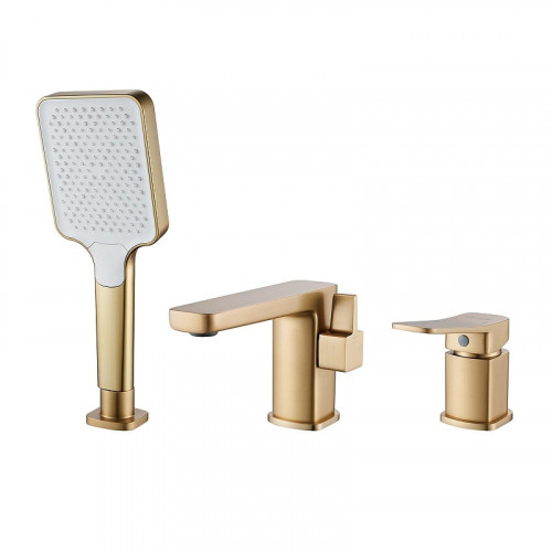Смеситель на борт ванны Shevanik S99G S9912G цвет Золотой сатин