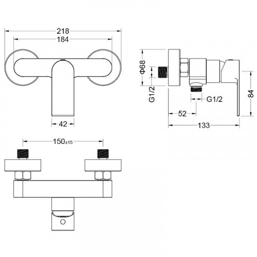 Смеситель для душа Aquatek Лира AQ1432MB