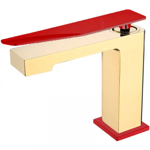 Смеситель для раковины Boheme Q 141-GR.2 Золото Красный латунь