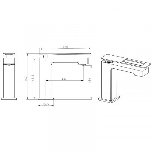 Смеситель для раковины Boheme Q 141-GR.2 Золото Красный латунь