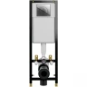 Комплект унитаза Damixa Jupiter DX77C1738SC с инсталляцией Cersanit Black 35 S-IN-BLACK-Cg-w с сиденьем Микролифт и клавишей смыва Хром фарфор подвесной