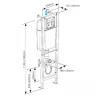 Комплект унитаза Damixa Jupiter DX77C1738SC с инсталляцией Cersanit Black 35 S-IN-BLACK-Cg-w с сиденьем Микролифт и клавишей смыва Хром фарфор подвесной