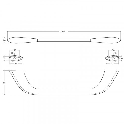 Полотенцедержатель Cezares Liner LINER-TH02-GM Оружейная сталь