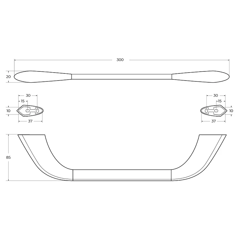 Полотенцедержатель Cezares Liner LINER-TH02-GM Оружейная сталь