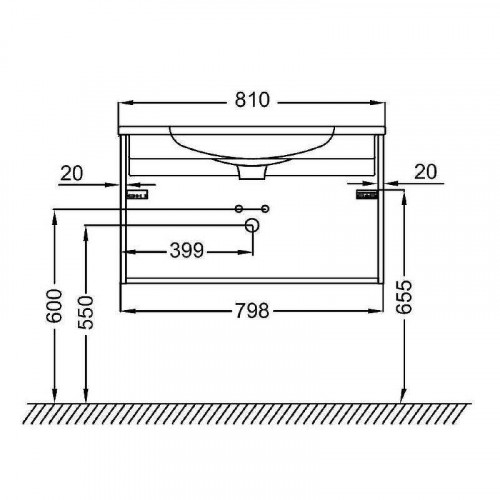 Тумба под раковину Jacob Delafon Madeleine 79,8 EB2053-JSH цвет Зеленый