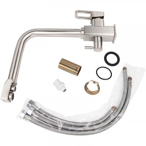 Смеситель для кухни Viko V-5705 Серебро латунь на столешницу