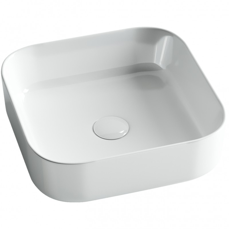 Раковина-чаша Ceramicanova Element 38 CN6012 Белая фаянс накладная