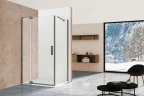 Душевой уголок Vincea Extra 120x90 VSR-1E111290CLGM профиль Вороненая сталь стекло прозрачное
