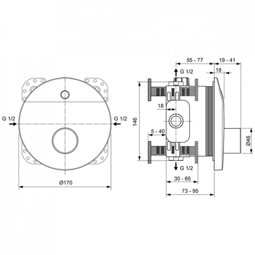 Смеситель для душа Ideal Standard Ceraplus A6157AA цвет Хром