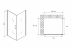 Душевой уголок Abber Sonnenstrand 100x70 AG04100B-S70B профиль Черный стекло прозрачное