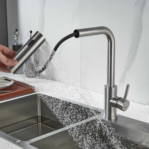 Смеситель для кухни Raffine F203L цвет Сатин