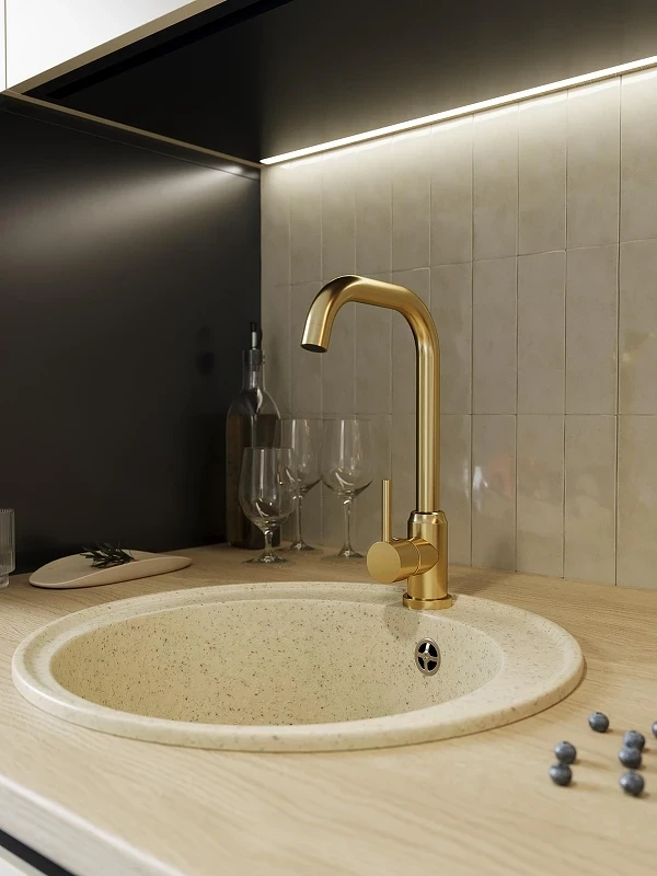 Смеситель для кухни Domaci Ливорно DMC02001GM цвет Золото матовое