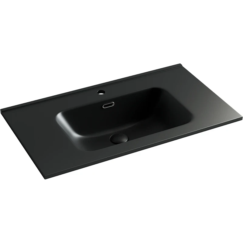 Раковина Ceramicanova Element 80 CN7005MB Черная матовая фарфор полувстраиваемая