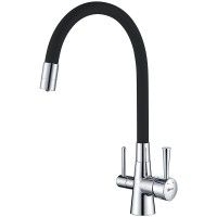 Смеситель для кухни Lemark Comfort LM3075C085 Хром Черный латунь