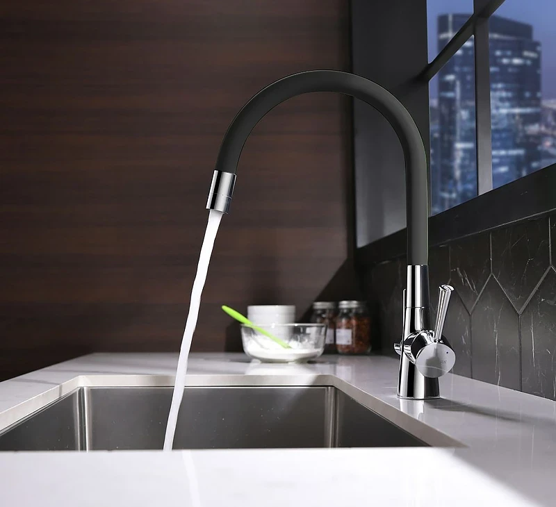 Смеситель для кухни Lemark Comfort LM3075C085 Хром Черный латунь