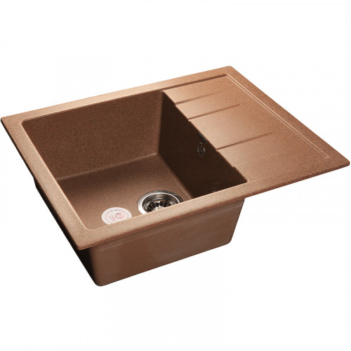 Кухонная мойка GranFest Quadro GF-Q650L Терракот искусственный камень (литьевой мрамор) встраиваемый