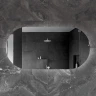 Зеркало Cezares Vague 140 CZR-SPC-VAGUE-1400-700-MOV с подсветкой с сенсорным выключателем и датчиком движения стекло
