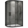 Душевой уголок Abber Schwarzer Diamant 100x80 AG01180B профиль Черный стекло прозрачное