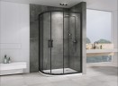 Душевой уголок Abber Schwarzer Diamant 100x80 AG01180B профиль Черный стекло прозрачное