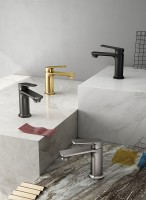 Смеситель для раковины Splenka S30.10.03 Золото матовое латунь