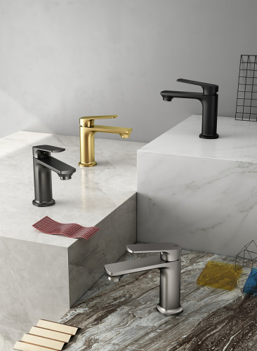 Смеситель для раковины Splenka S30.10.03 Золото матовое латунь