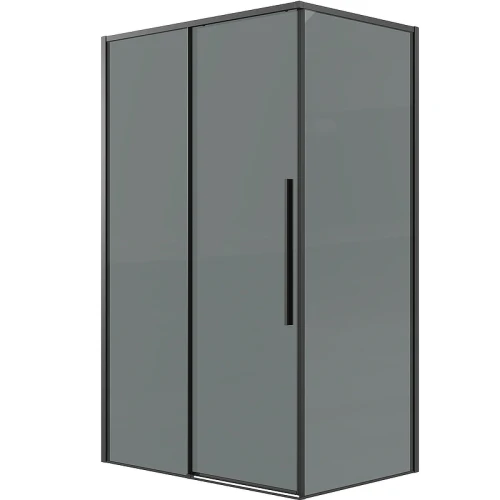 Душевая стенка Grossman Galaxy 90 200.K33.01.90.21.10 профиль Черный матовый стекло тонированное