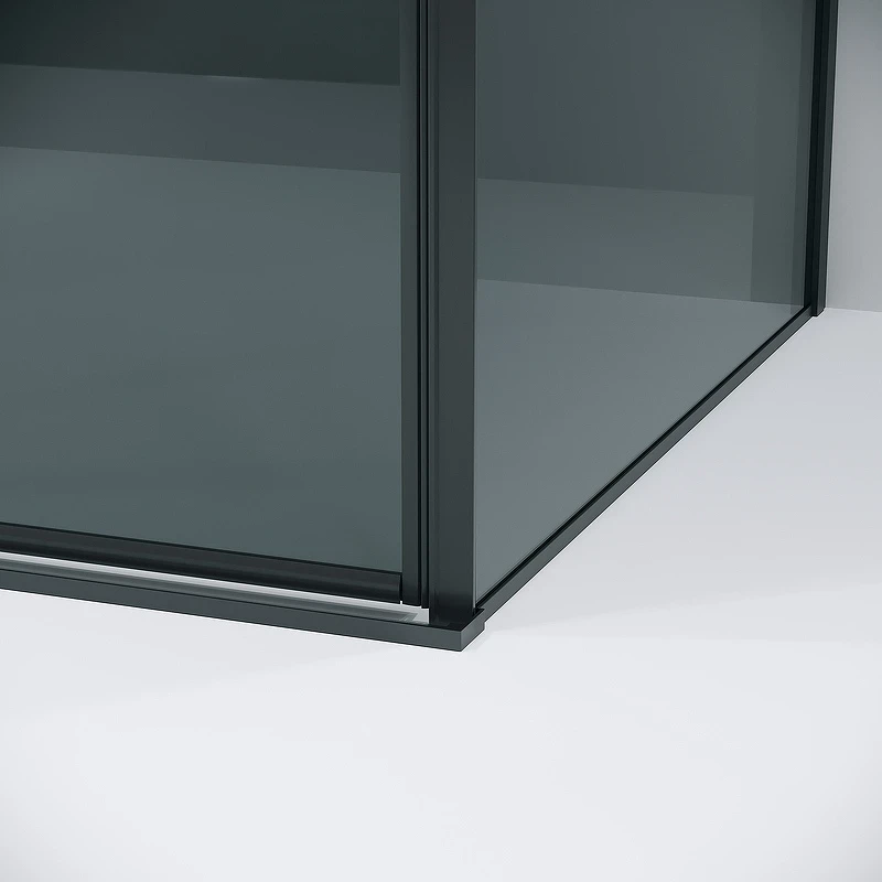 Душевая стенка Grossman Galaxy 90 200.K33.01.90.21.10 профиль Черный матовый стекло тонированное