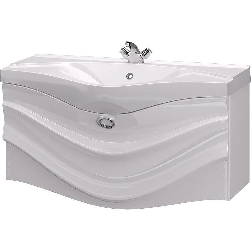 Тумба с раковиной Aima Design Eclipse 110 У40418 подвесная Белая