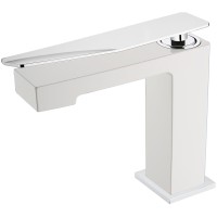 Смеситель для раковины Boheme Q 141-WCR.2 Белый Хром латунь