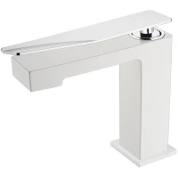 Смеситель для раковины Boheme Q 141-WCR.2 Белый Хром латунь