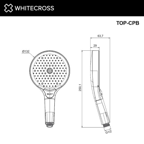 Ручной душ Whitecross Y copper brushed TOP-CPB цвет Медь брашированная