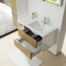 Тумба с раковиной SanVit Мэри-4 90 R kmery904 в цвете Ral подвесная Черный глянец МДФ / ЛДСП