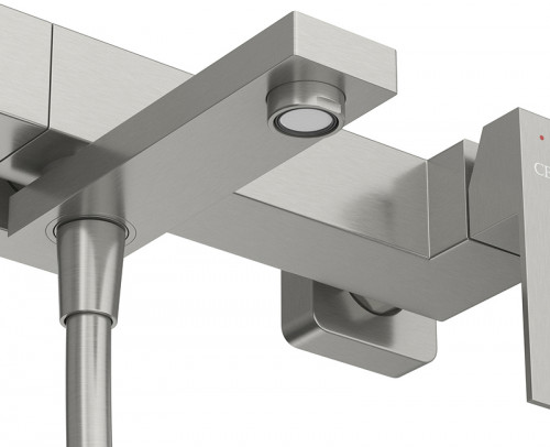 Смеситель для ванны Cezares Slider SLIDER-VD-IN Сатин нержавеющая сталь на стену