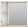 Зеркало со шкафом Brevita Balaton 90 L BAL-04090-03-01Л с подсветкой Белое матовое Бежевое матовое МДФ / ЛДСП, стекло