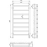 Электрический полотенцесушитель Laris Феличия ЧКЧ8 400х800 R 73207613 Черный муар