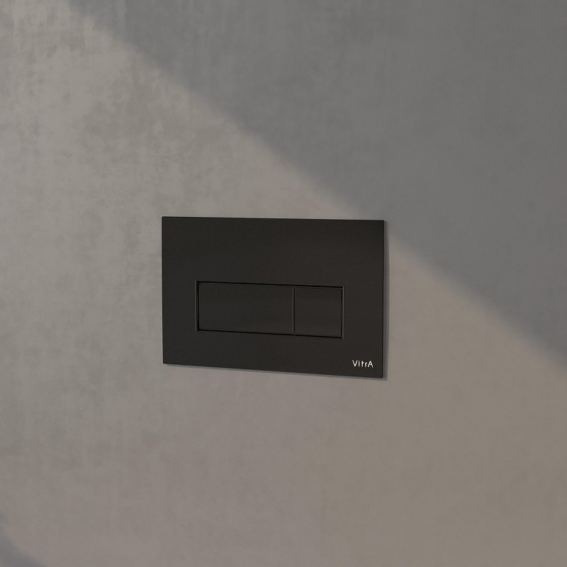 Унитаз с инсталляцией DIWO Анапа + VitrA V-Fix Core 732-5800-01 (626364) с сиденьем Микролифт с клавишей смыва цвет Матовый черный