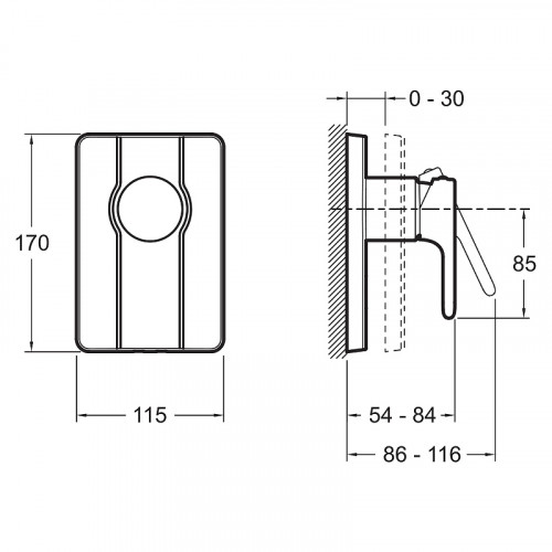 Смеситель для душа Jacob Delafon Singuiler E98708-CP Хром латунь встраиваемый
