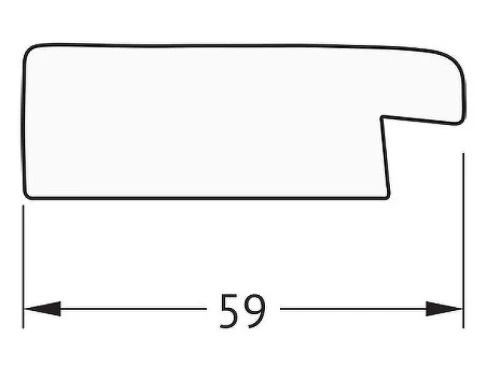 Зеркало Evoform Definite 74х54 BY 0632 в багетной раме - Травленое серебро 59