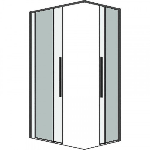 Душевой уголок Grossman Galaxy 110х100 300.K33.01.1110.42.00 профиль Графит сатин стекло прозрачное